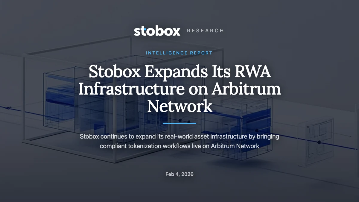 Stobox Expands Its RWA Infrastructure on Arbitrum Network