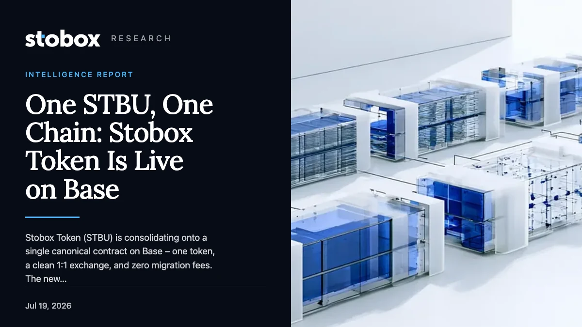 One STBU, One Chain: Stobox Token Is Live on Base