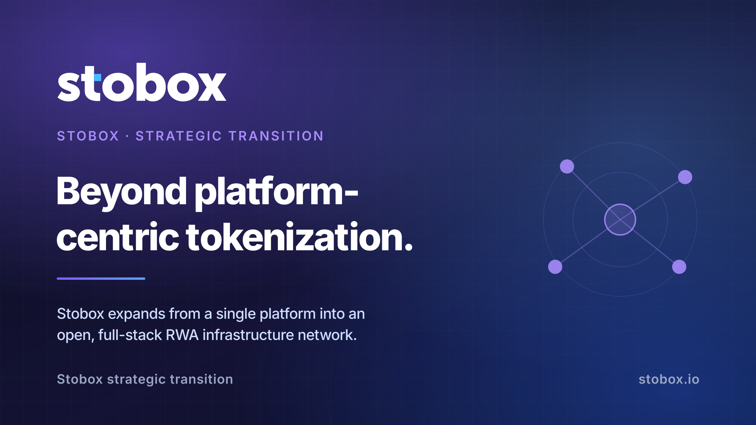 Stobox Strategic Transition: Expanding Beyond Platform-Centric Tokenization